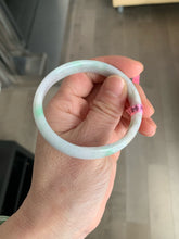 Load image into Gallery viewer, 52mm Certified Type A 100% Natural fresh green oval Jadeite Jade bangle W23-7654
