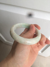 Load image into Gallery viewer, 55.6mm 100% natural certified sunny green/white jadeite jade bangle W81-3323