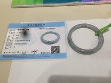 Load image into Gallery viewer, 53.7mm certificated Type A 100% Natural light green/gray Jadeite Jade bangle R67-7251