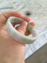 Load image into Gallery viewer, 52mm Certified type A 100% Natural sunny green/purple Jadeite Jade bangle X79-7275