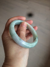 Load image into Gallery viewer, 56.6mm Certified type A 100% Natural sunny green purple Jadeite Jade bangle N95-0465