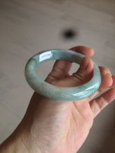 Load image into Gallery viewer, 56.6mm Certified type A 100% Natural sunny green purple Jadeite Jade bangle N95-0465