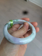 Load image into Gallery viewer, 57.7mm certified type A 100% Natural green/white/purple Jadeite Jade bangle AC44-6203