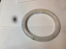 Load image into Gallery viewer, 50mm Certified Type A 100% Natural icy watery green white oval Jadeite Jade bangle D65-2850