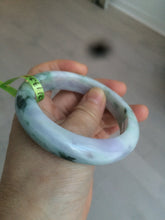 Load image into Gallery viewer, 57.7mm certified type A 100% Natural green/white/purple Jadeite Jade bangle AC44-6203
