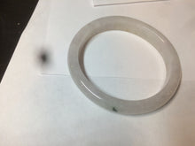 Load image into Gallery viewer, 50mm Certified Type A 100% Natural icy watery green white oval Jadeite Jade bangle D65-2850