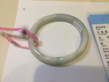 Load image into Gallery viewer, 52.2mm Certified Type A 100% Natural green/white Jadeite Jade oval bangle R69-0730