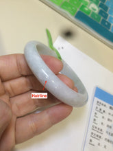 Load image into Gallery viewer, 57.7mm certificated type A 100% Natural light green/white Jadeite Jade bangle R70-0274