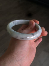 Load image into Gallery viewer, 59.5mm certified Type A 100% Natural green/purple/yellow/gray yellow Jadeite bangle AF65-7538