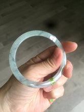 Load image into Gallery viewer, 57.8mm certified Type A 100% Natural icy light green/black super thin Jadeite bangle X70-8416