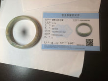 Load image into Gallery viewer, 59.5mm certified Type A 100% Natural sunny green gray yellow purple (FU LU Shou)Jadeite bangle D68-3750