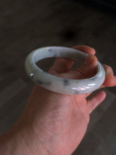 Load image into Gallery viewer, 59.5mm certified Type A 100% Natural green/purple/yellow/gray yellow Jadeite bangle AF65-7538