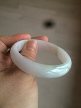 Load image into Gallery viewer, 50mm Certified Type A 100% Natural light green/purple Jadeite Jade bangle C37-7910
