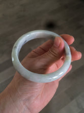 Load image into Gallery viewer, 59.5mm certified Type A 100% Natural green/purple/yellow/gray yellow Jadeite bangle AF65-7538
