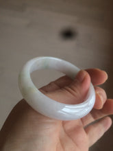 Load image into Gallery viewer, 50mm Certified Type A 100% Natural light green/purple Jadeite Jade bangle C37-7910