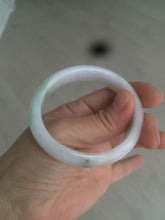 Load image into Gallery viewer, 50mm Certified Type A 100% Natural light green/purple Jadeite Jade bangle C37-7910