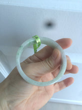 Load image into Gallery viewer, 52mm Certified type A 100% Natural sunny green/purple Jadeite Jade bangle X79-7275