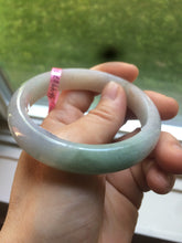 Load image into Gallery viewer, 56mm certified 100% natural Type green/white jadeite jade bangle A39-1623