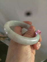 Load image into Gallery viewer, 56mm certified 100% natural Type green/white jadeite jade bangle A39-1623