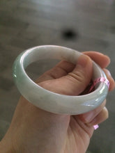 Load image into Gallery viewer, 56mm certified 100% natural Type green/white jadeite jade bangle A39-1623