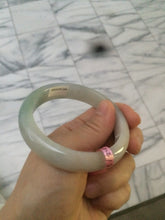 Load image into Gallery viewer, 56mm certified 100% natural Type green/white jadeite jade bangle A39-1623