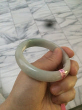 Load image into Gallery viewer, 56mm certified 100% natural Type green/white jadeite jade bangle A39-1623