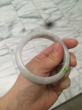 Load image into Gallery viewer, 57.8mm certified type A 100% Natural light green/purple Jadeite Jade bangle Q20-5749