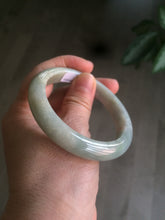 Load image into Gallery viewer, 54.4mm Certified Type A 100% Natural white/light green Jadeite Jade bangle AF61-9774