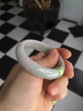 Load image into Gallery viewer, 49.5mm Certified Type A 100% Natural sunny green oval Jadeite Jade bangle AJ6-5095