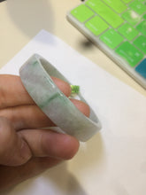 Load image into Gallery viewer, 52mm Certified type A 100% Natural sunny green/purple Jadeite Jade bangle X79-7275