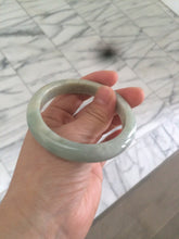 Load image into Gallery viewer, 54.4mm Certified Type A 100% Natural white/light green Jadeite Jade bangle AF61-9774