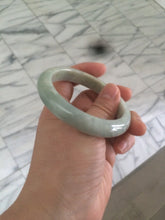 Load image into Gallery viewer, 54.4mm Certified Type A 100% Natural white/light green Jadeite Jade bangle AF61-9774