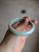 Load image into Gallery viewer, 58mm Certified Type A 100% Natural light green/gray Jadeite Jade bangle W76-4542