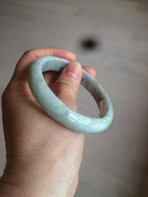 Load image into Gallery viewer, 58mm Certified Type A 100% Natural light green/gray Jadeite Jade bangle W76-4542