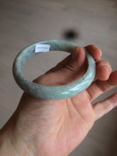 Load image into Gallery viewer, 58mm Certified Type A 100% Natural light green/gray Jadeite Jade bangle W76-4542
