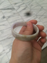 Load image into Gallery viewer, 51.5mm Certified Type A 100% Natural light purple/yellow/brown square Jadeite Jade bangle AC60-8067