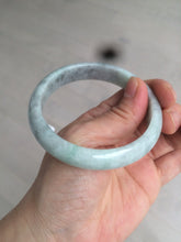 Load image into Gallery viewer, 58mm Certified Type A 100% Natural light green/gray Jadeite Jade bangle W76-4542