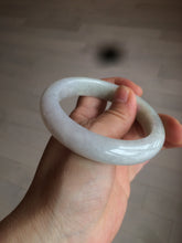 Load image into Gallery viewer, 56.5 mm Certified type A 100% Natural sunny green/light purple/white Jadeite bangle W75-6542