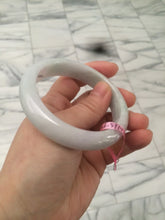 Load image into Gallery viewer, 56.3mm certified 100% natural Type A light green/white jadeite jade bangle Z9-3447
