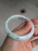 Load image into Gallery viewer, 53.6mm certified 100% natural Type A sunny green purple white jadeite jade bangle AS21-4141