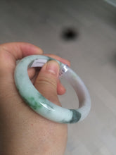 Load image into Gallery viewer, 53.6mm certified 100% natural Type A sunny green purple white jadeite jade bangle AS21-4141