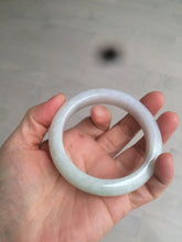 Load image into Gallery viewer, 56.5 mm Certified type A 100% Natural sunny green/light purple/white Jadeite bangle W75-6542