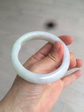 Load image into Gallery viewer, 56.5 mm Certified type A 100% Natural sunny green/light purple/white Jadeite bangle W75-6542