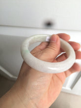 Load image into Gallery viewer, 56.5 mm Certified type A 100% Natural sunny green/light purple/white Jadeite bangle W75-6542