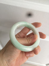 Load image into Gallery viewer, 52.5mm Certified Type A 100% Natural sunny green/white Jadeite Jade bangle R84-1548