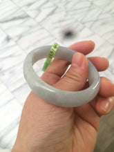 Load image into Gallery viewer, 50mm Certified Type A 100% Natural icy light green oval Jadeite Jade bangle N59-3920