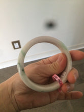 Load image into Gallery viewer, Certified 58.5mm Type A 100% Natural green/white  jadeite jade bangle R33-7587
