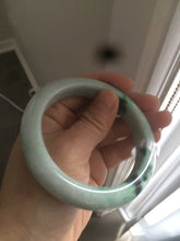 Load image into Gallery viewer, 59.2mm Certified Type A 100% Natural green/white Jadeite Jade bangle L7-7536