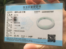 Load image into Gallery viewer, Certified 58.5mm Type A 100% Natural green/white  jadeite jade bangle R33-7587