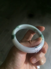 Load image into Gallery viewer, 53.6mm certified 100% natural Type A sunny green purple white jadeite jade bangle AS21-4141